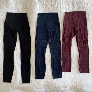 Pair of 3 Lululemon Leggings Bundle (sz 2)